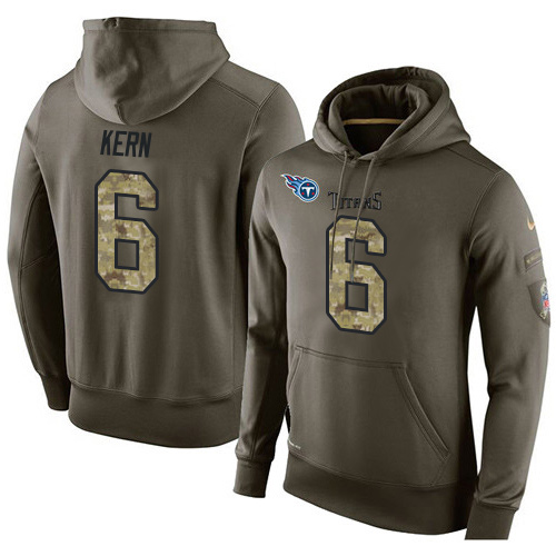 NFL Nike Tennessee Titans #6 Brett Kern Green Salute To Service Men's Pullover Hoodie